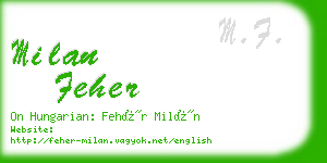 milan feher business card